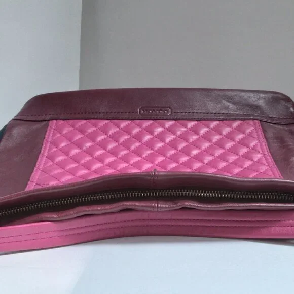 Coach Park Quilted Colorblock Crossbody Satchel Practical Vibrant Statement Bag - Picture 6 of 15